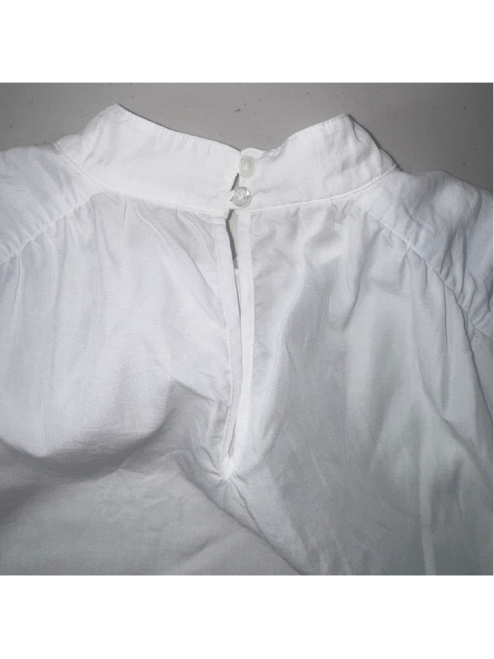 Cloth & Stone Anthropologie White Mockneck Keyhole Top Sleeveless Blouse Size L - Picture 6 of 8
